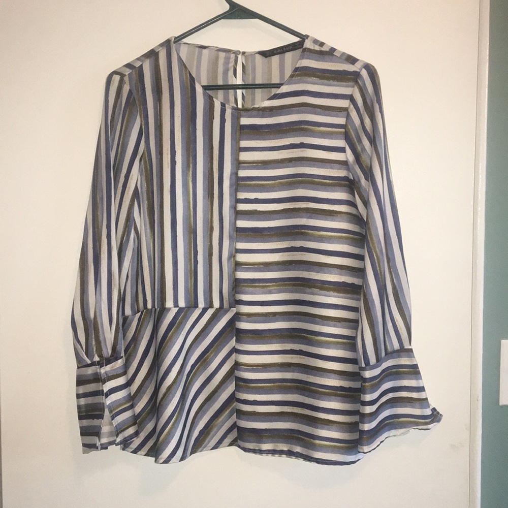 Zara Basic striped blouse